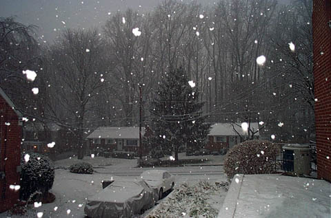 December 19, 2000 illuminated snow